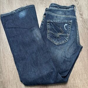 Silver Jeans Sam Custom Bootcut Dark Blue Jeans size s/m W25 L30 Stretch